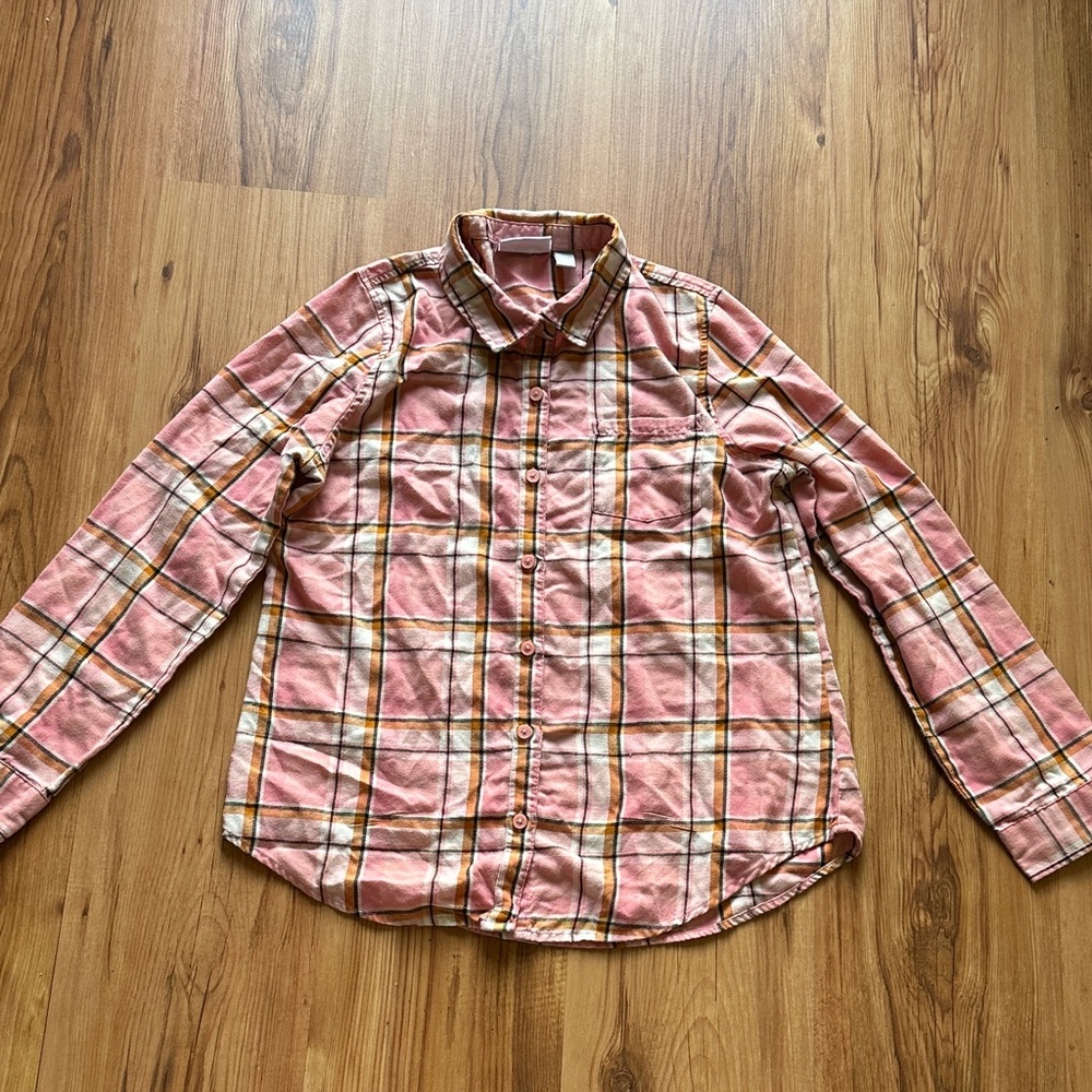 Girls Children’s Place Long Sleeve Plaid Shirt‎